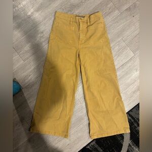 NWOT J Crew Point Sur Wide Leg Mustard Yellow Pants